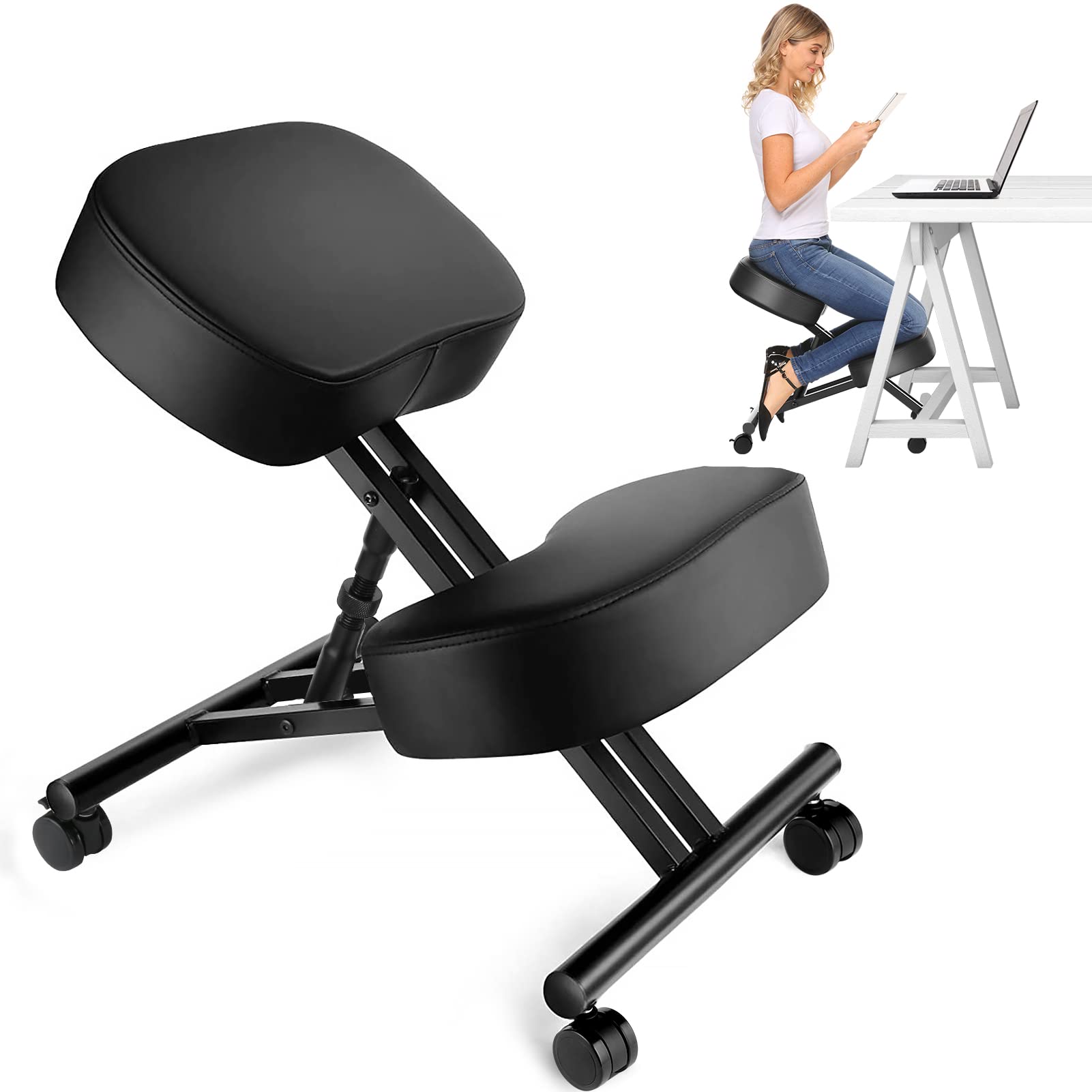 Chairs - Kneeling Chair Ergonomic for Office, Adjustable