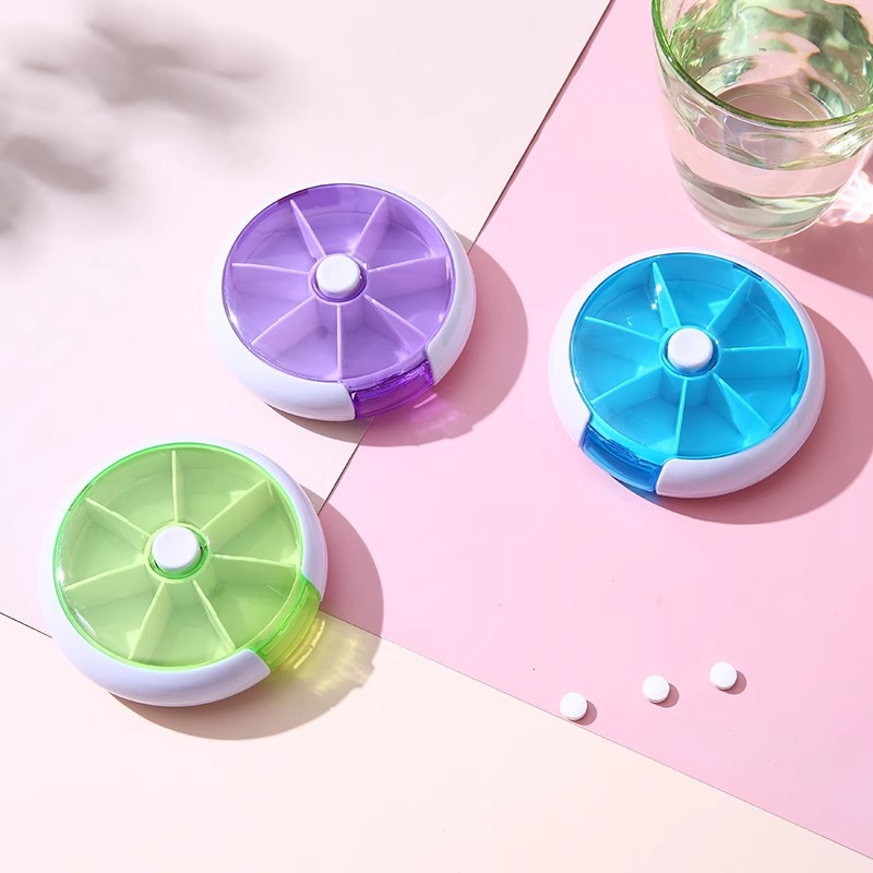 Storage - 1pc Random Style Portable Rotating Pill