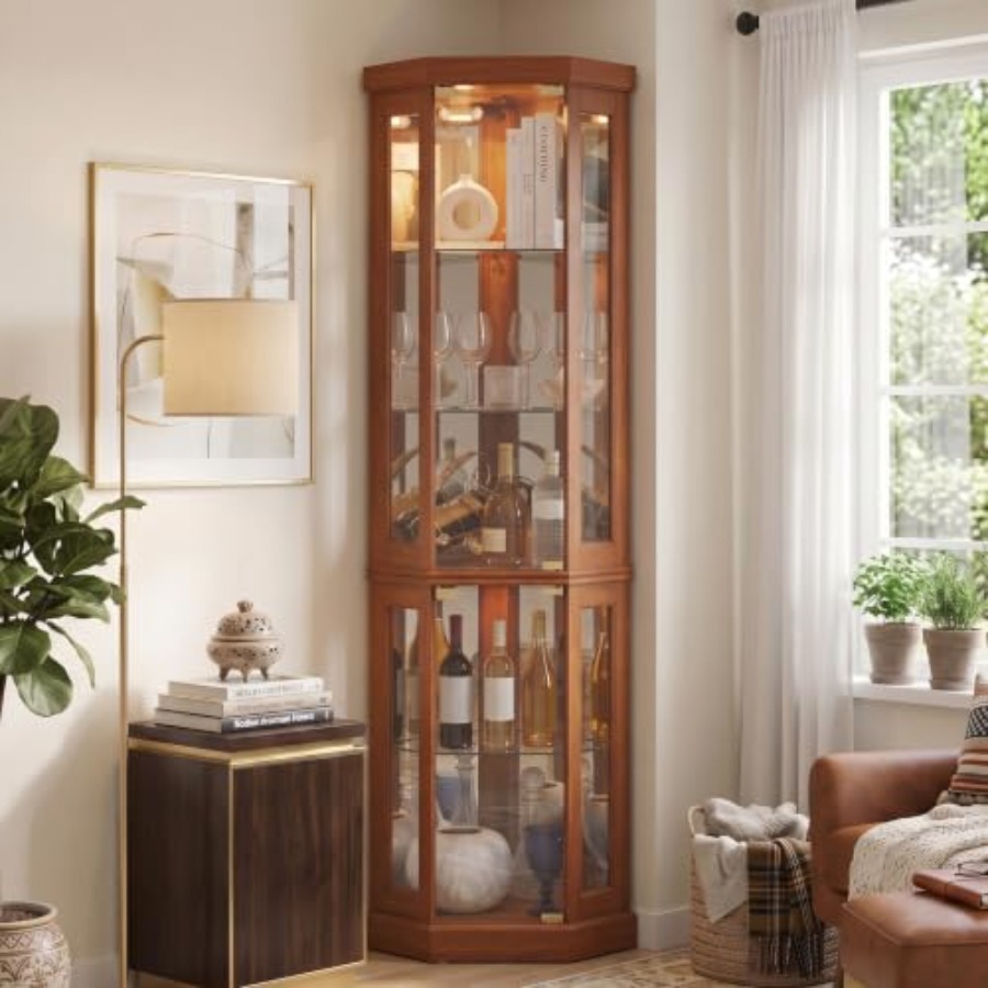 Storage - Corner curio cabinet for living room