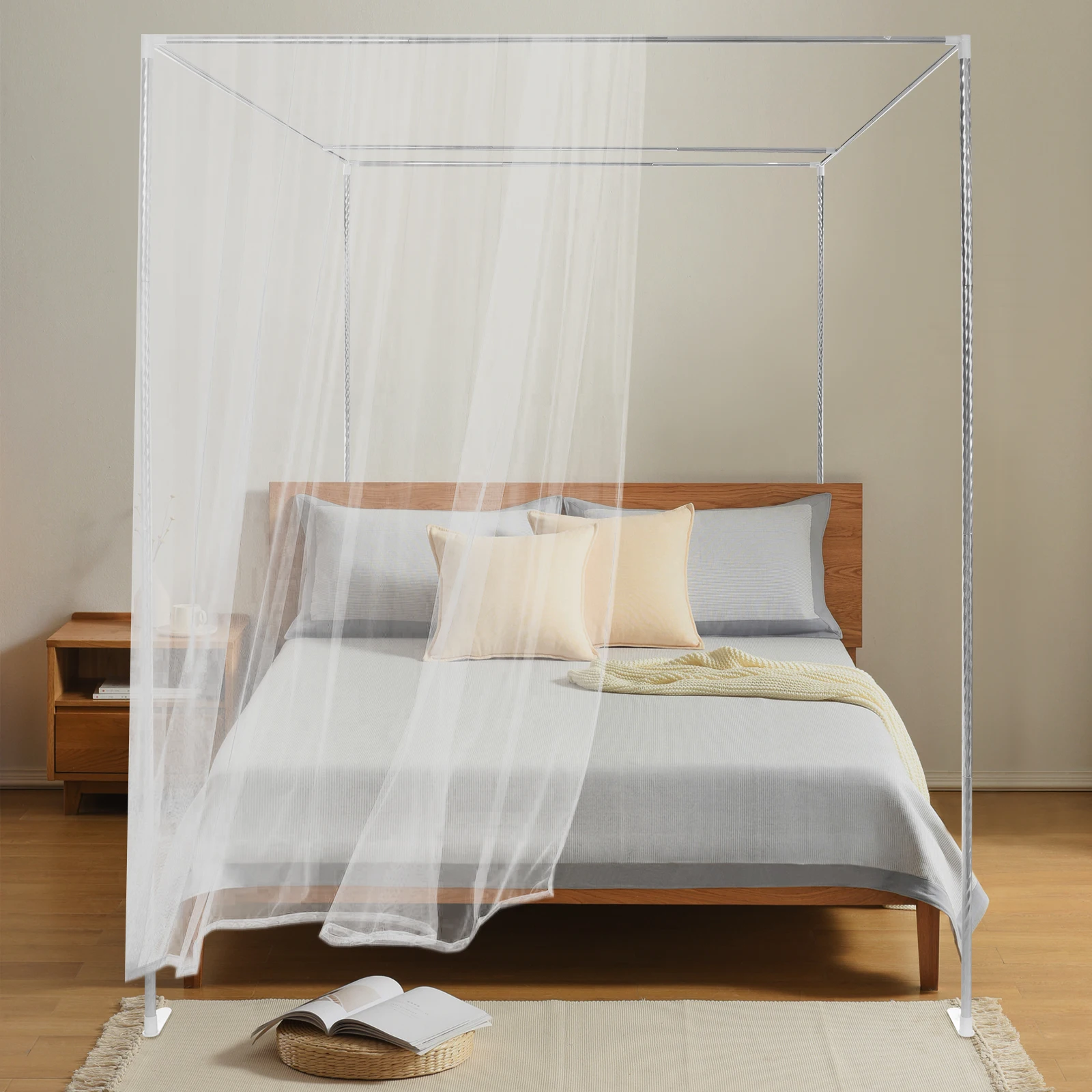 4 Corner Bedding Canopy Frame  - Canopy Bed Frame Metal Queen ulasan dan harga