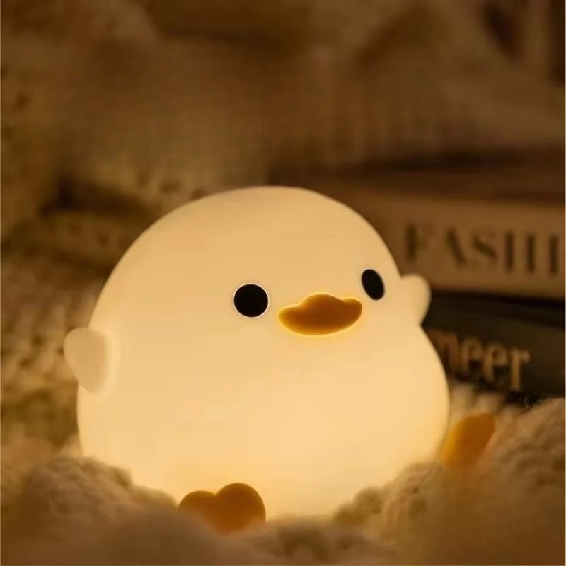 Cute Duck Cartoon Animals Sili - Floating Nightstand With Led Light ulasan dan harga
