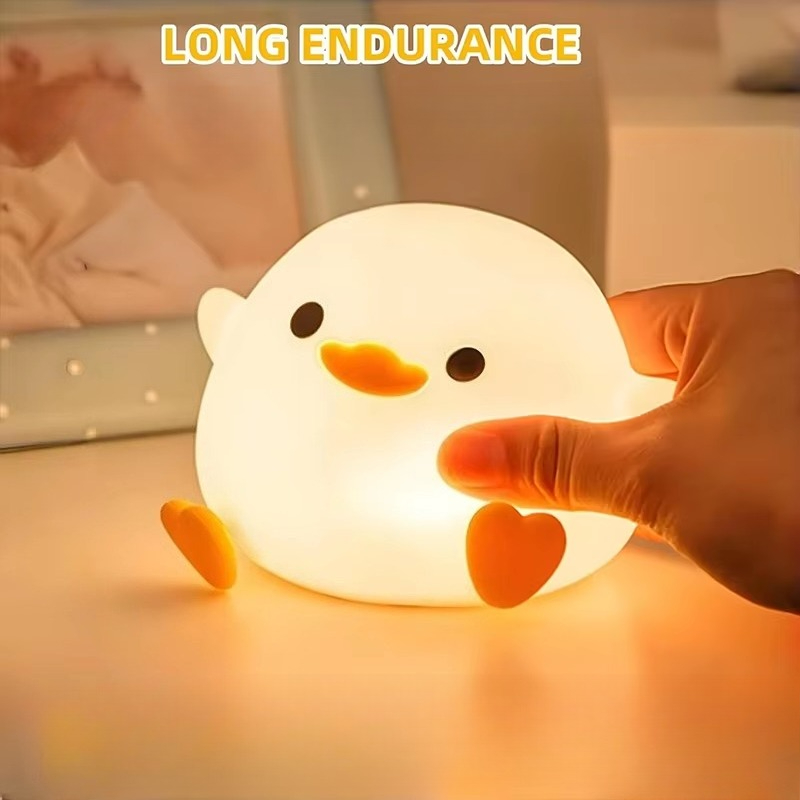 Cute Duck Cartoon Animals Sili - Floating Nightstand With Led Light ulasan dan harga