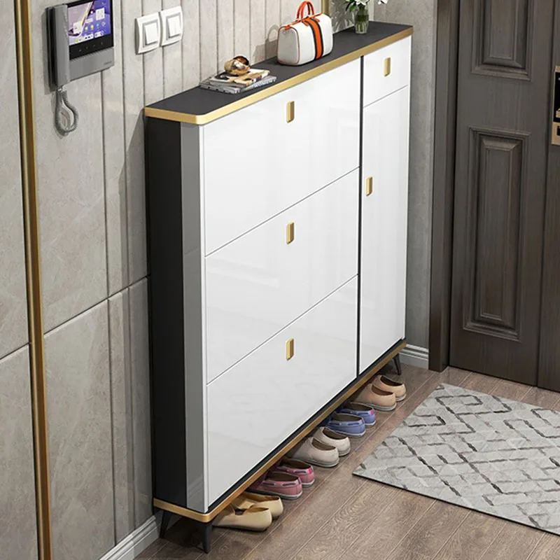 Ultra Thin Narrow Shoe Cabinet - Shoe Rack Cabinet Narrow Entryway ulasan dan harga