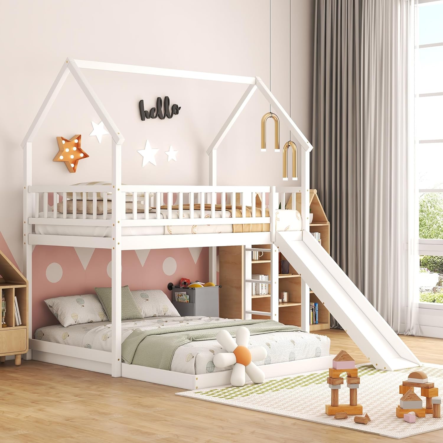 House Bunk Bed with Stairs and - Bunk Bed With Stairs And Slide ulasan dan harga