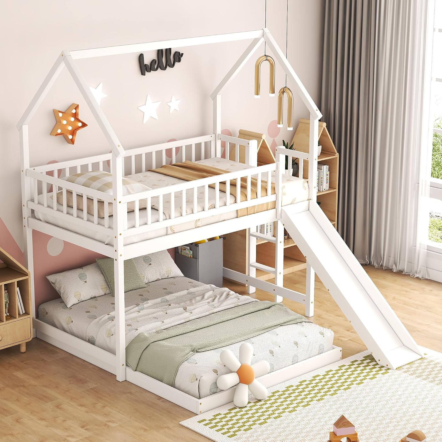 House Bunk Bed with Stairs and - Bunk Bed With Stairs And Slide ulasan dan harga