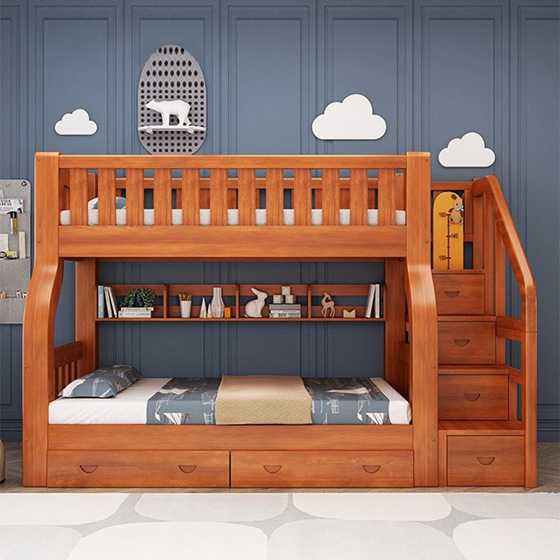ko- Girls Adults Solid Wood Fr - Bunk Bed With Stairs And Slide ulasan dan harga