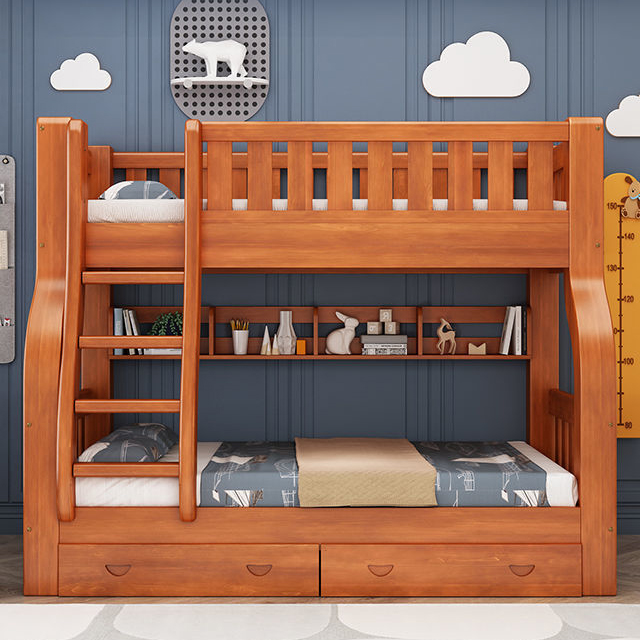 ko- Girls Adults Solid Wood Fr - Bunk Bed With Stairs And Slide ulasan dan harga