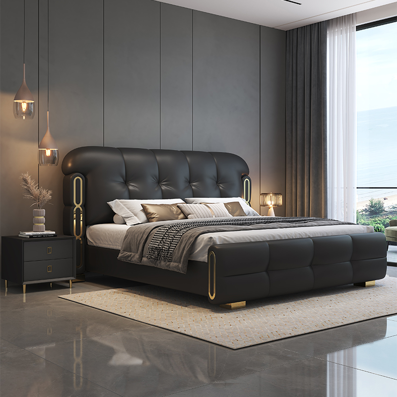 Modern Luxury Wooden Bedroom F - King Size Bed Frame With Storage Drawers ulasan dan harga