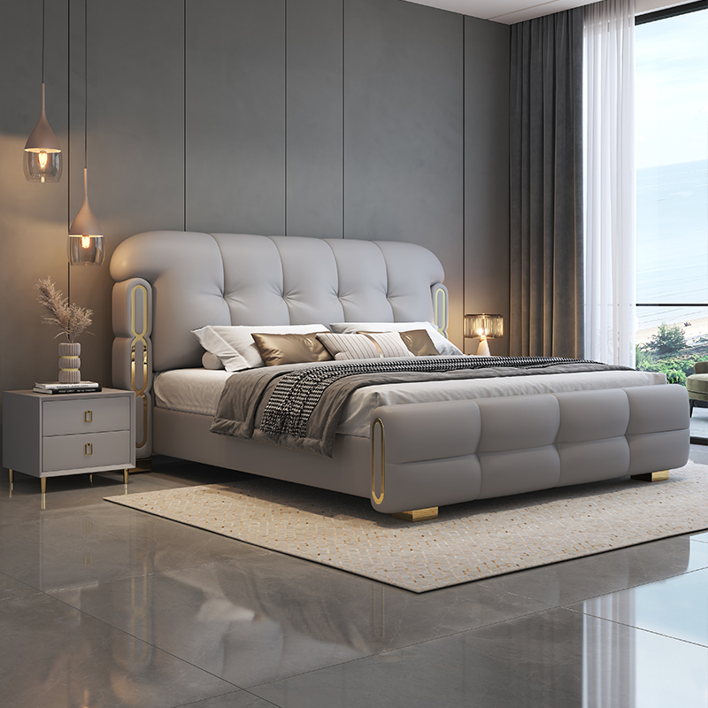 Modern Luxury Wooden Bedroom F - King Size Bed Frame With Storage Drawers ulasan dan harga