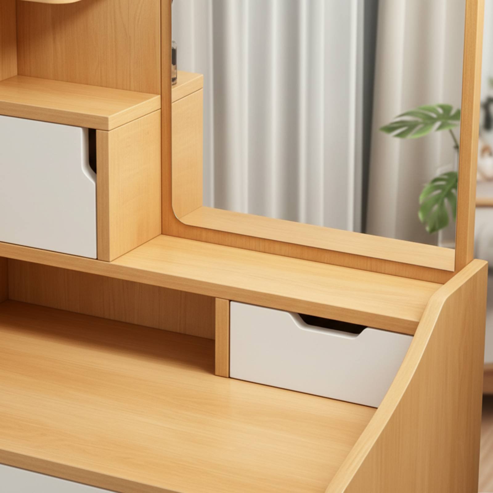 Makeup Vanity with Storage Mod - Dressing Table Vanity With Lighted Mirror ulasan dan harga