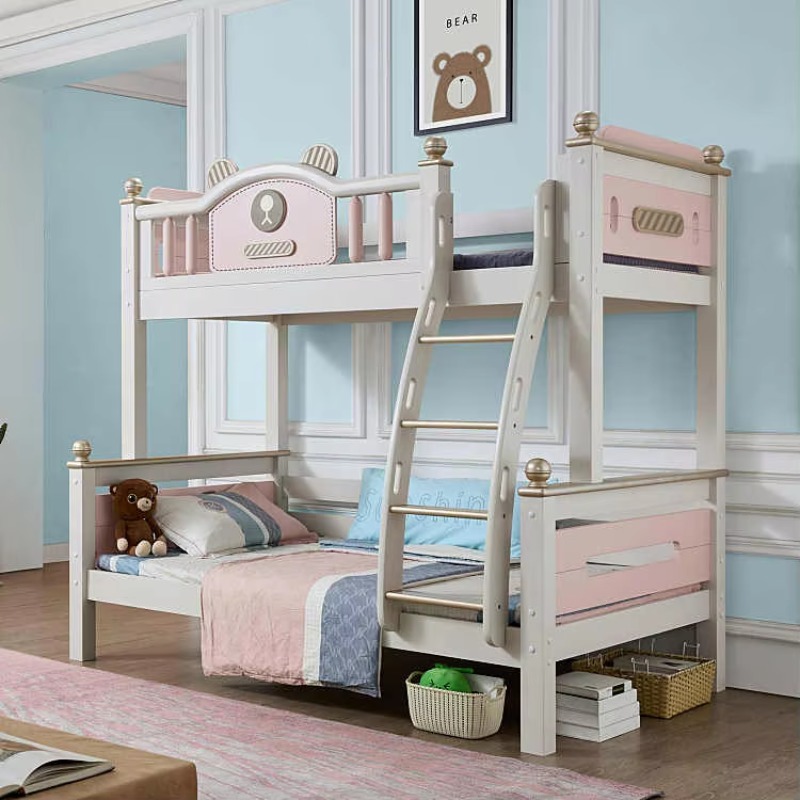 Modern Simple Solid Wood Multi - Bunk Bed With Stairs And Slide ulasan dan harga