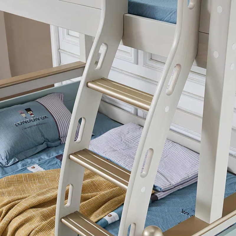 Modern Simple Solid Wood Multi - Bunk Bed With Stairs And Slide ulasan dan harga