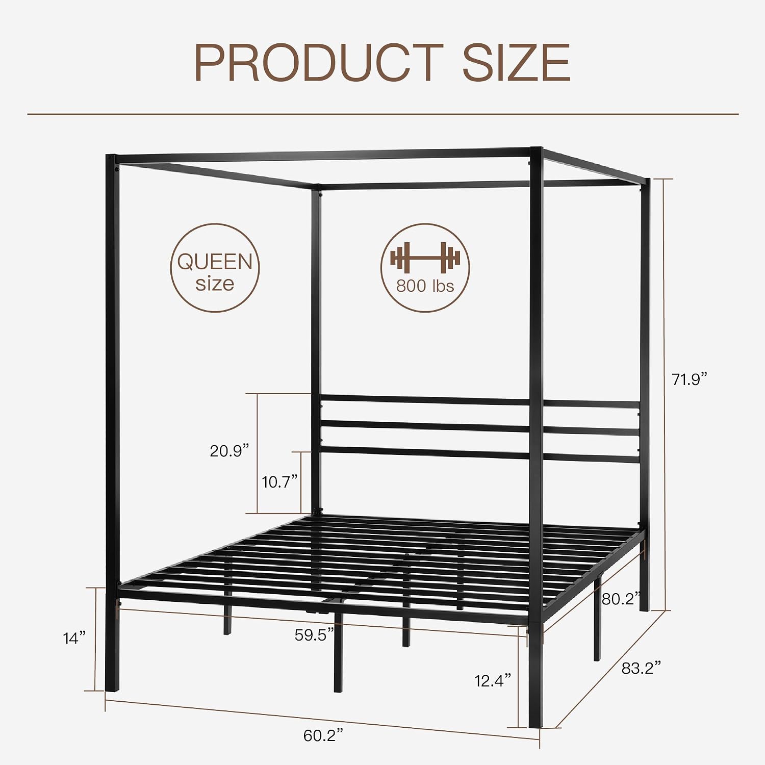 Metal Canopy Bed Frame Queen S - Canopy Bed Frame Metal Queen ulasan dan harga