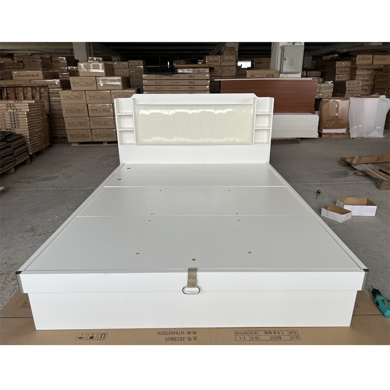 Wooden Modern Sets Hydraulic L - King Size Bed Frame With Storage Drawers ulasan dan harga