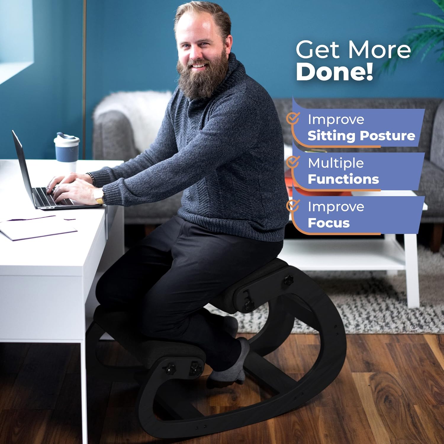 Ergonomic Wooden Kneeling Chai - Chairs ulasan dan harga