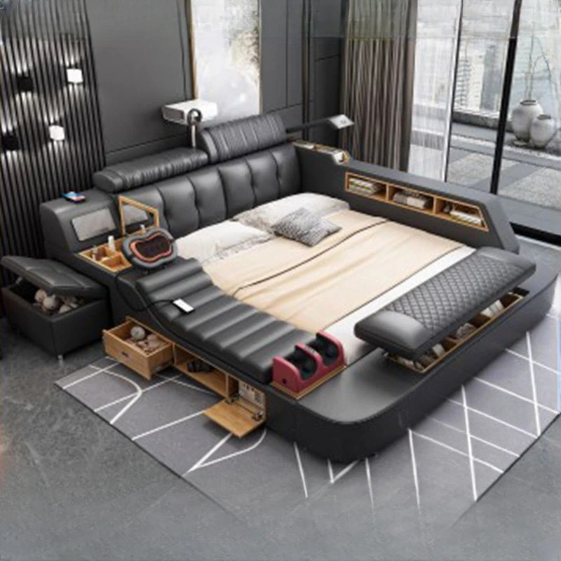 Headboard Storage Double Bed W - King Size Bed Frame With Storage Drawers ulasan dan harga