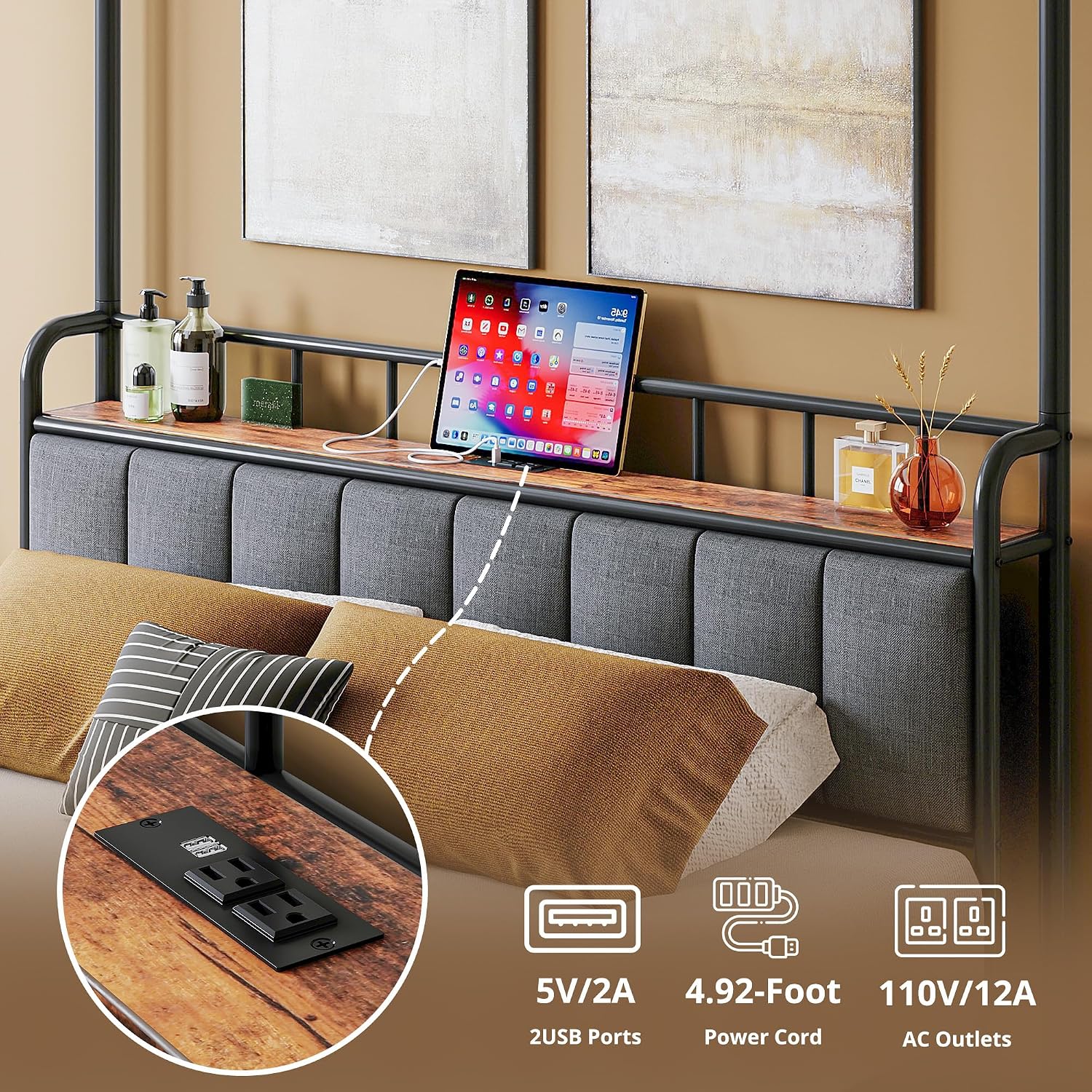 Queen Canopy Bed Frame Storage - Canopy Bed Frame Metal Queen ulasan dan harga