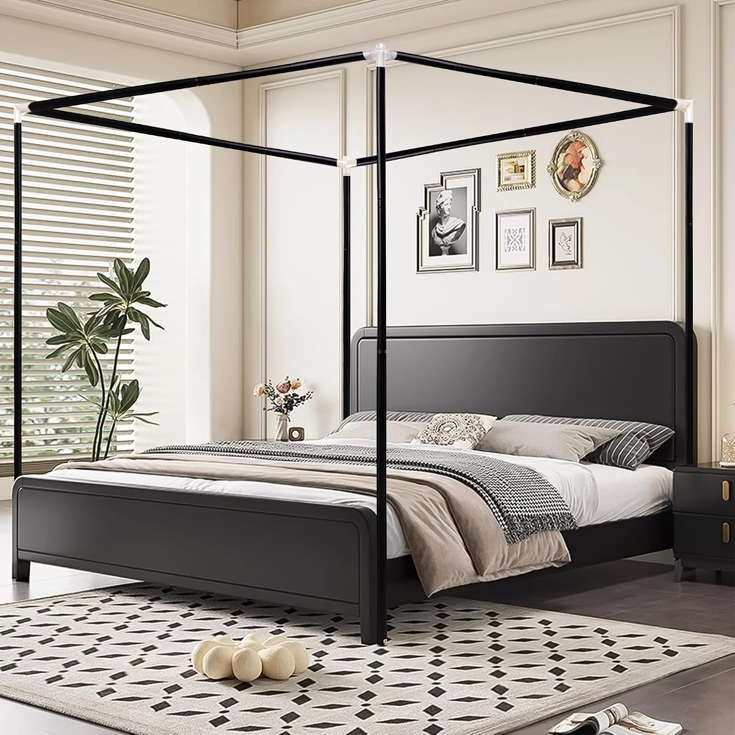 Stainless Steel Canopy Bed Fra - Canopy Bed Frame Metal Queen ulasan dan harga