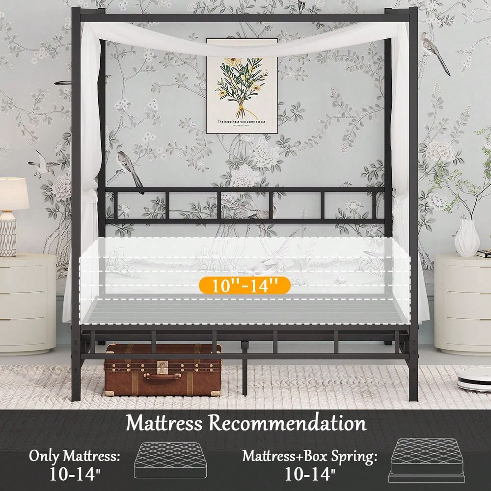 Metal Canopy Bed Frame, Queen  - Canopy Bed Frame Metal Queen ulasan dan harga