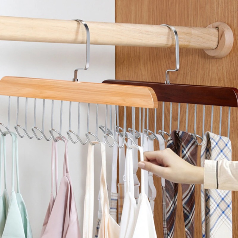 Solid Wood Eight-hook Hanger M - Bedroom Furniture ulasan dan harga