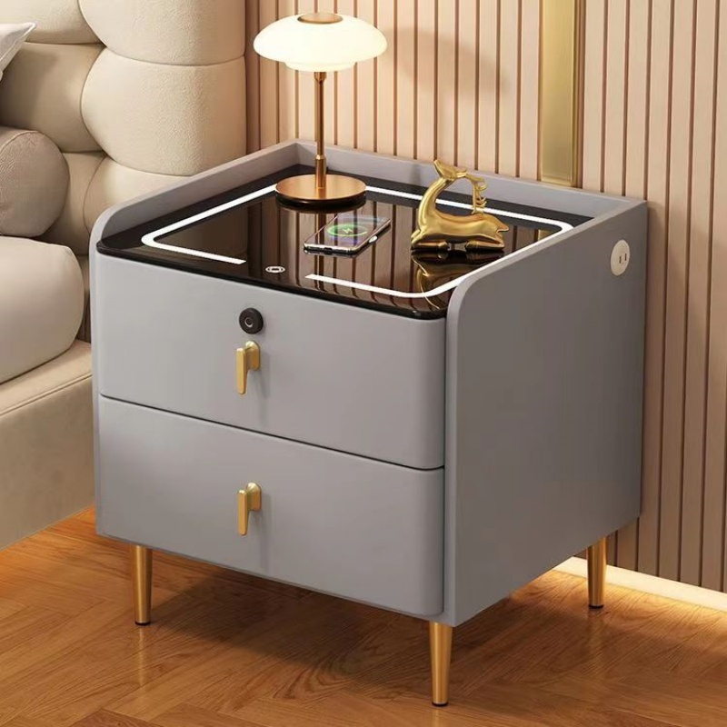 Nordic Style Wooden Bedside Ta - Solid Wood Nightstand 2 Drawers ulasan dan harga