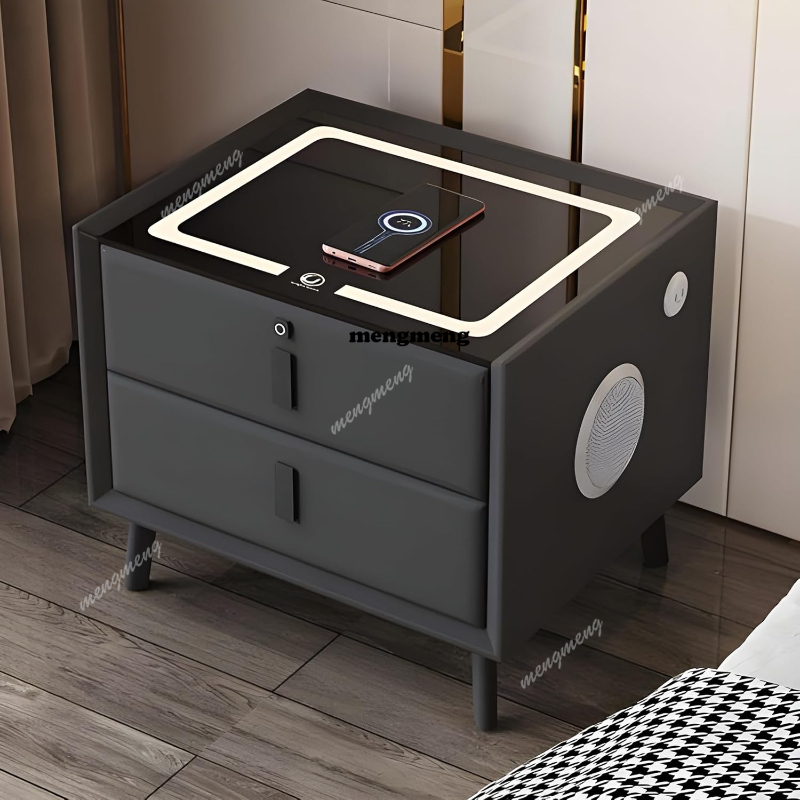 Solid Wood Smart Nightstand Wi - Solid Wood Nightstand 2 Drawers ulasan dan harga