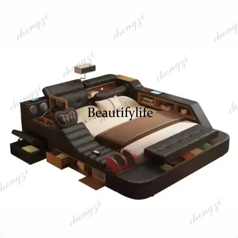 A182 Black King Size Frame Dou - King Size Bed Frame With Storage Drawers ulasan dan harga