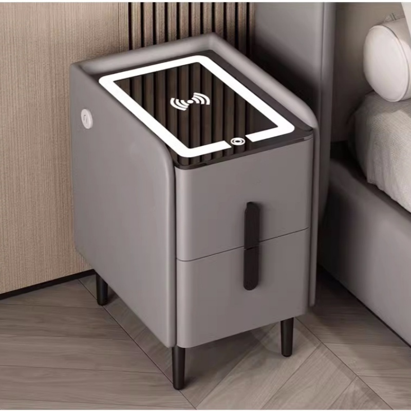 Nordic Style Smart Bedside Tab - Solid Wood Nightstand 2 Drawers ulasan dan harga
