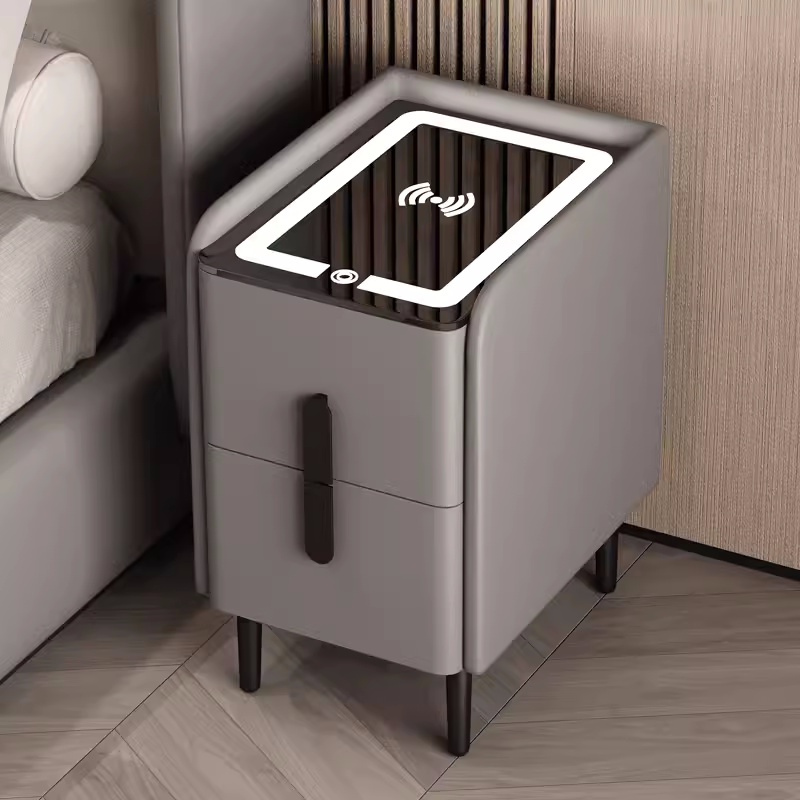 Nordic Style Smart Bedside Tab - Solid Wood Nightstand 2 Drawers ulasan dan harga