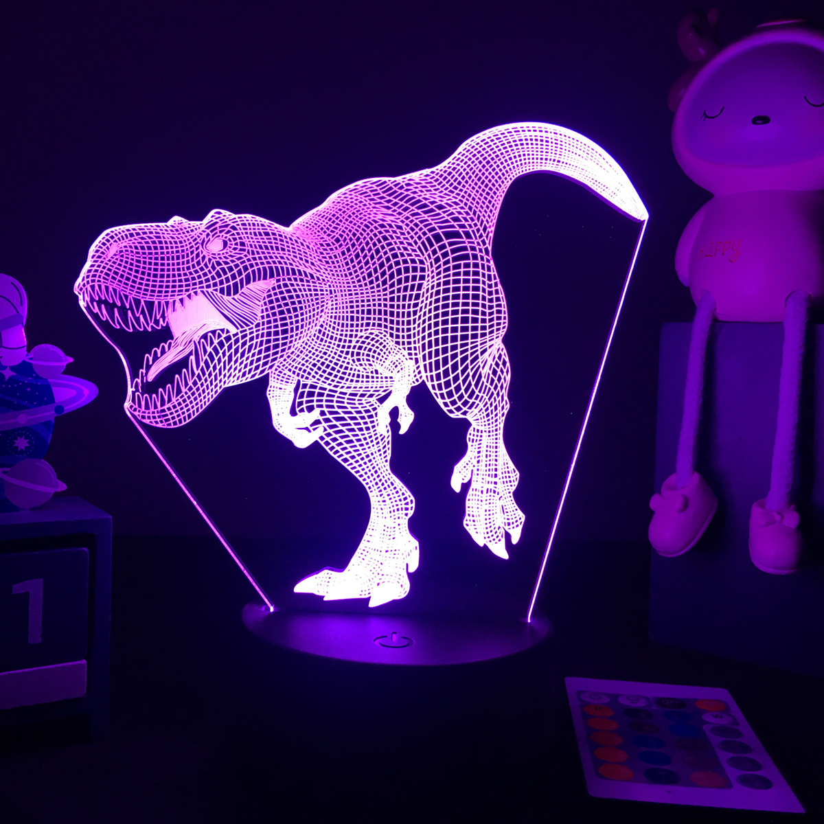 3D LED Dinosaur Nightlight For - Floating Nightstand With Led Light ulasan dan harga