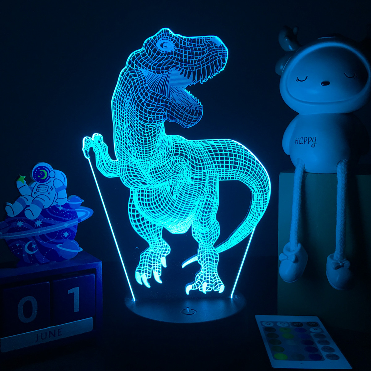 3D LED Dinosaur Nightlight For - Floating Nightstand With Led Light ulasan dan harga