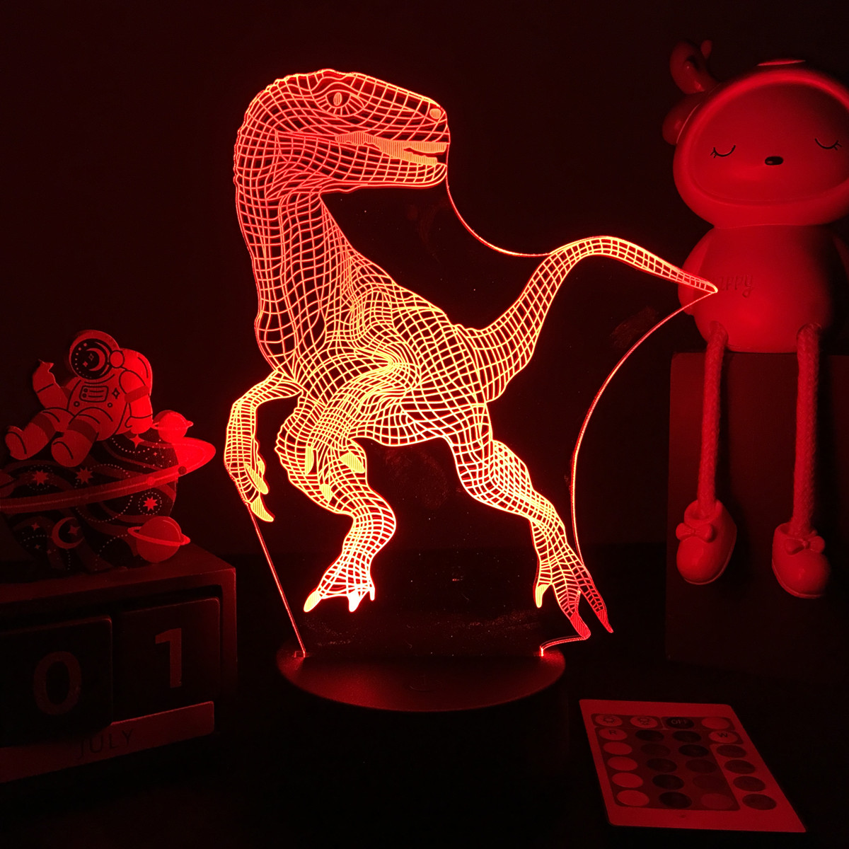 3D LED Dinosaur Nightlight For - Floating Nightstand With Led Light ulasan dan harga