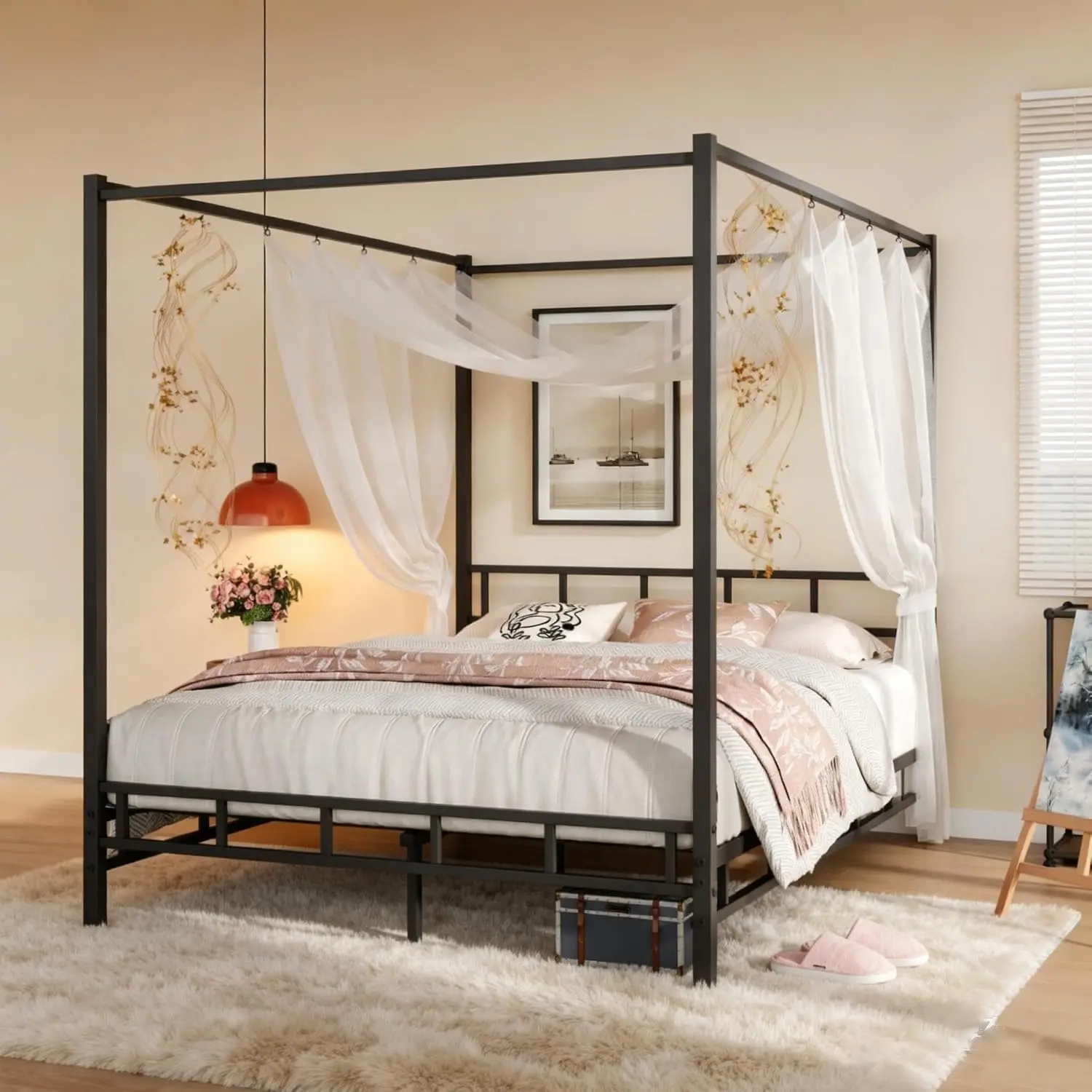 Metal Canopy Bed Frame Queen S - Canopy Bed Frame Metal Queen ulasan dan harga