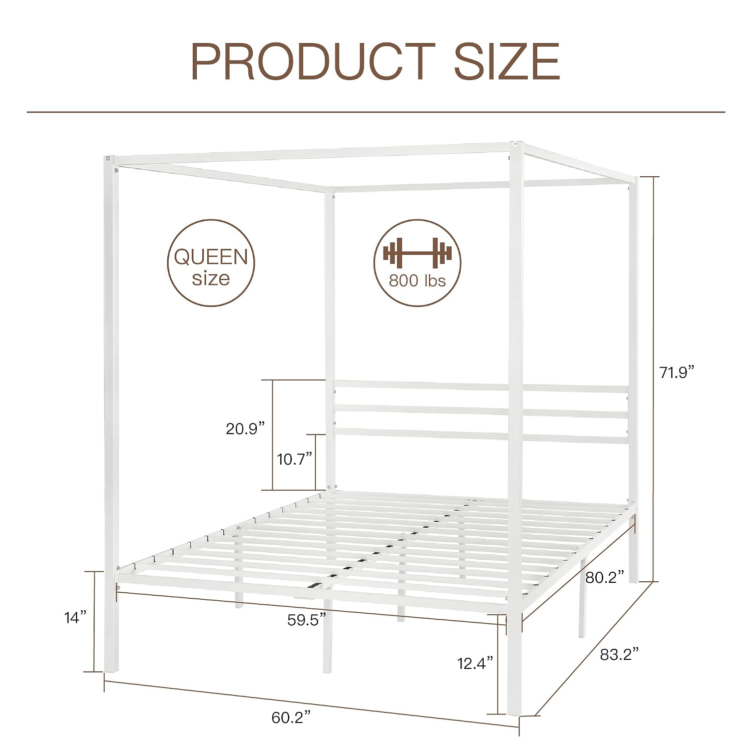 Metal Canopy Bed Frame Queen S - Canopy Bed Frame Metal Queen ulasan dan harga