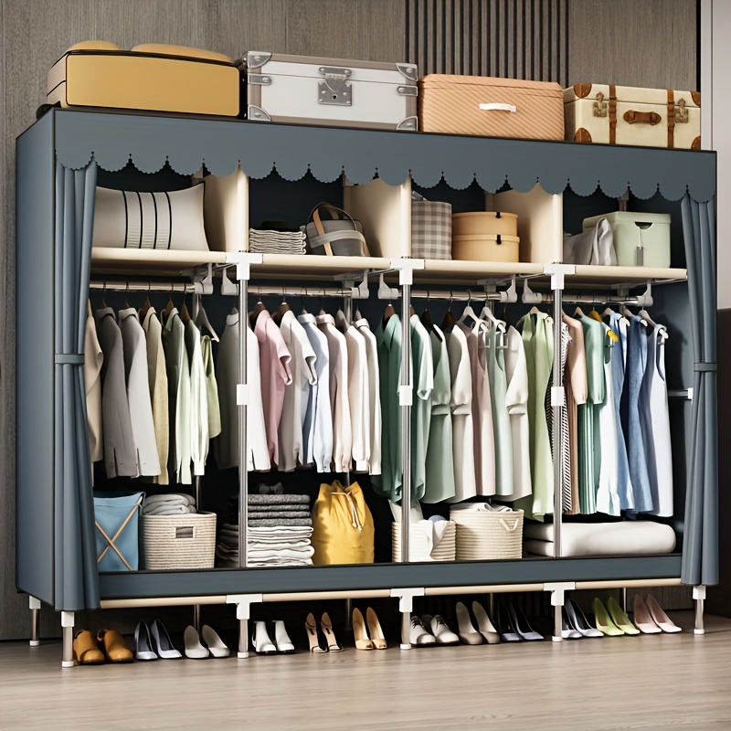 Metal Frame Portable Closet Or - Wardrobe Closet Portable Fabric Cover ulasan dan harga
