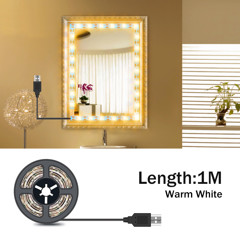 DC5V LED Makeup Mirror Light S - Dressing Table Vanity With Lighted Mirror ulasan dan harga
