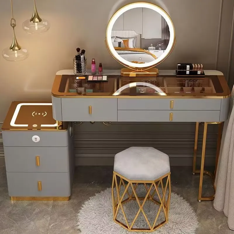 Modern Bedroom Furniture Dress - Dressing Table Vanity With Lighted Mirror ulasan dan harga