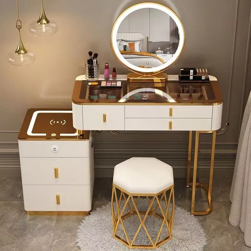 Modern Bedroom Furniture Dress - Dressing Table Vanity With Lighted Mirror ulasan dan harga