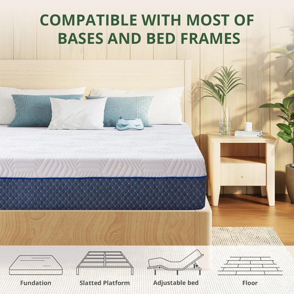 14 Inch Queen Size Gel Memory  - Memory Foam Mattress In A Box Queen ulasan dan harga