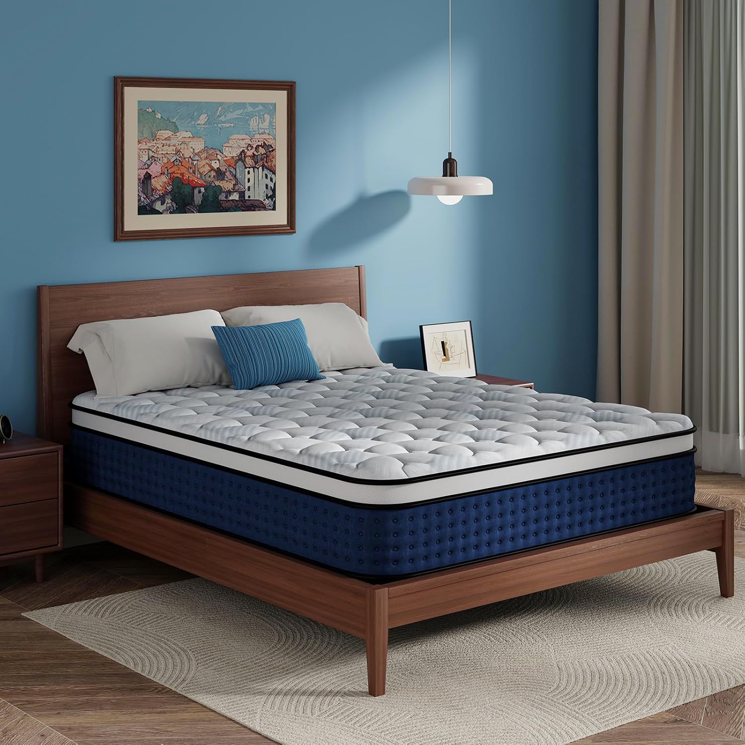 Mattress,Hybrid Queen Size Mat - Memory Foam Mattress In A Box Queen ulasan dan harga